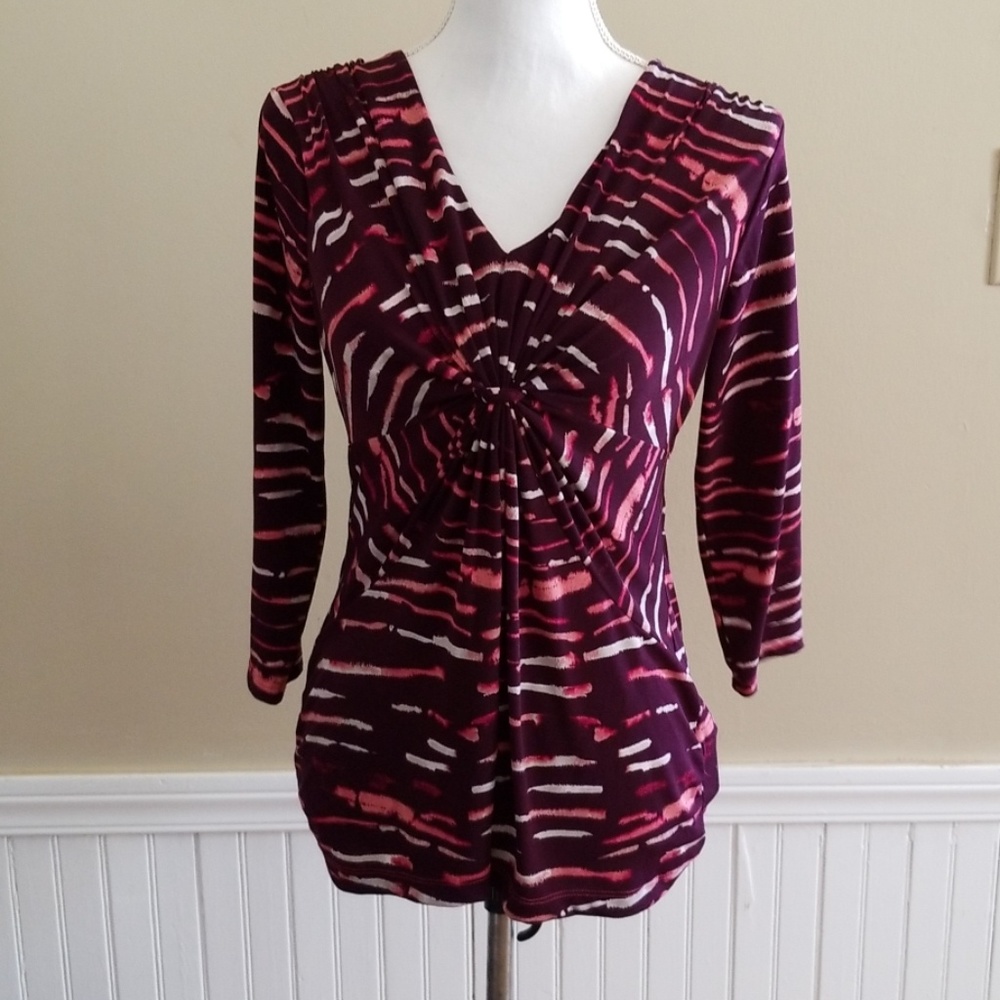 Daisy Fuentes Knoted Blouse Size M